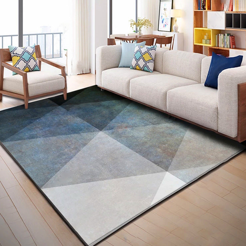 Aesthetic Simplicity Contemporary Rug Trendy Geometric Pattern Rug Polyester Friendly Washable Carpet for Living Room