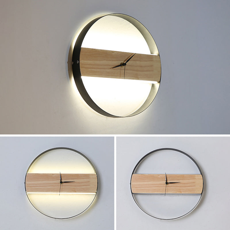 Modern Clock Wall Lighting Study Study Study Study Light Funce in beige
