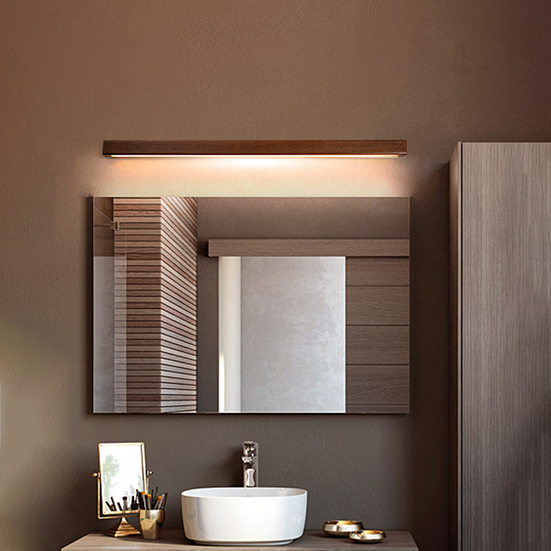 Linear Wooden Flush Mount Wall Lamp Nordic LED Wall Light Fixture for Living Room
