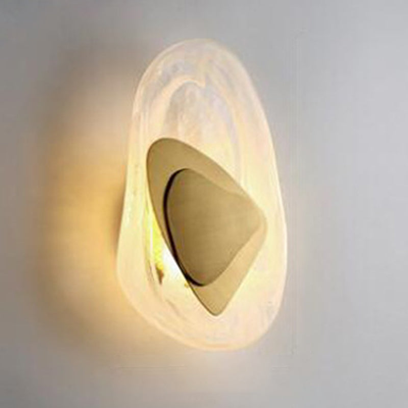 Oval Crystal Glass Wall Sconce Postmodern LED Wall Mounted Light for Living Room