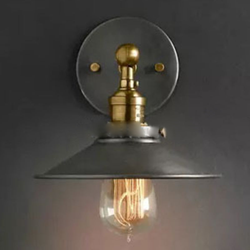 Schwarz 1-Licht-Wandleuchten im industriellen Vintage-Stil schmiedeeiseisen verjüngte Wandleuchte für kommerzielle Stelle