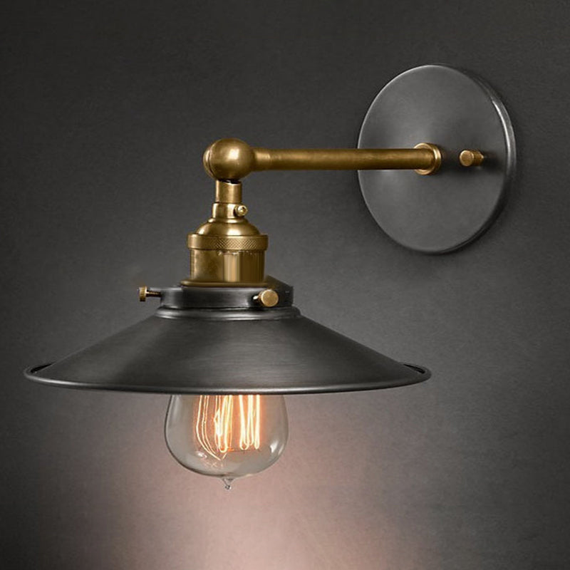 Schwarz 1-Licht-Wandleuchten im industriellen Vintage-Stil schmiedeeiseisen verjüngte Wandleuchte für kommerzielle Stelle
