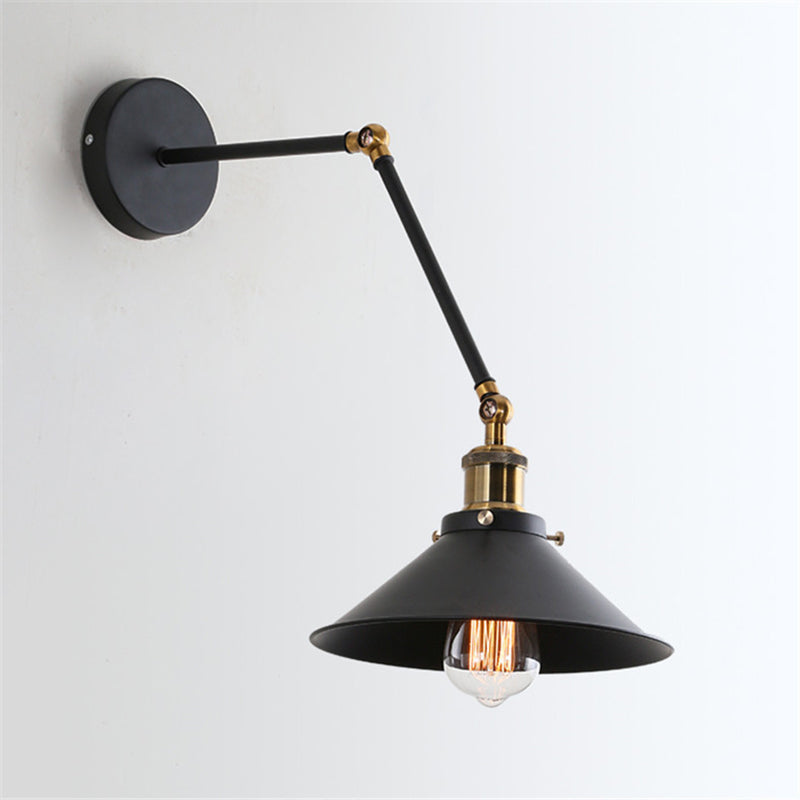 Amplia de pared extensible en negro en el estilo industrial de la pared de hierro forjado de estilo vintage para el lugar comercial