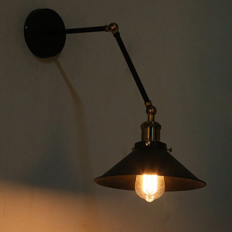 Amplia de pared extensible en negro en el estilo industrial de la pared de hierro forjado de estilo vintage para el lugar comercial