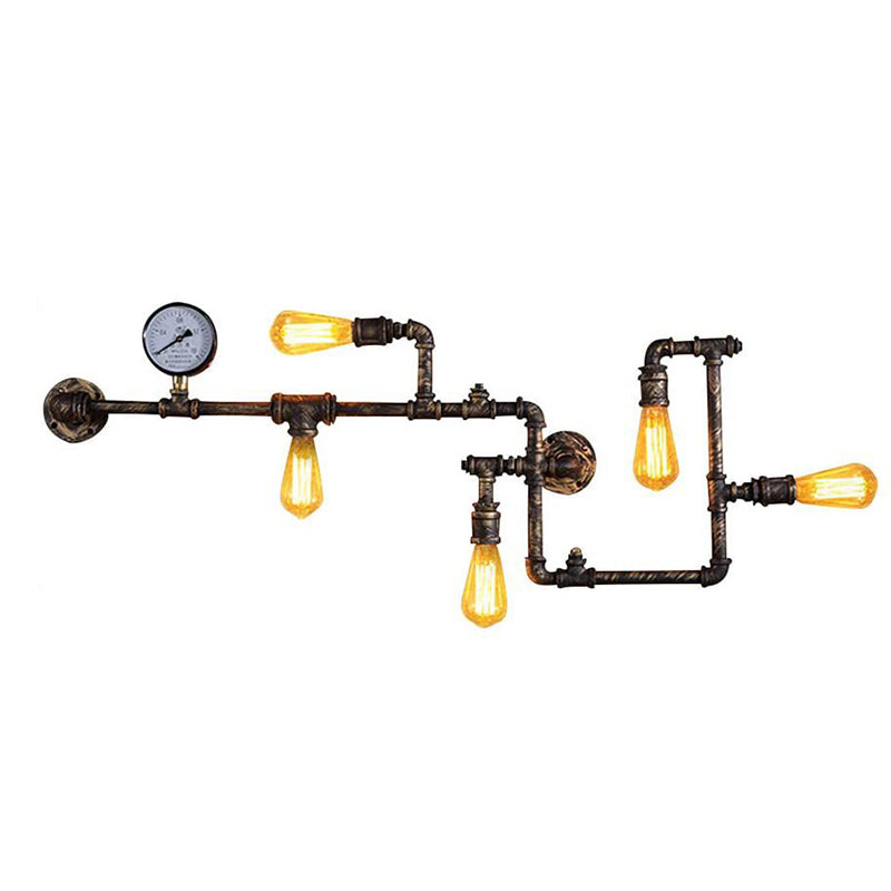 5 Leichtwerte verdrehte Pfeifenwandleuchten Industrial Loft Vintage Wall Lighting Ideen für Esszimmer