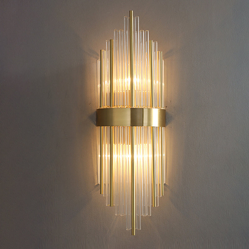 Lámparas de pared de luz de luz de 2 luces de media sombra contemporánea para sala de estar para sala de estar