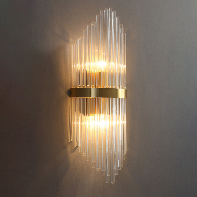 Lámparas de pared de luz de luz de 2 luces de media sombra contemporánea para sala de estar para sala de estar