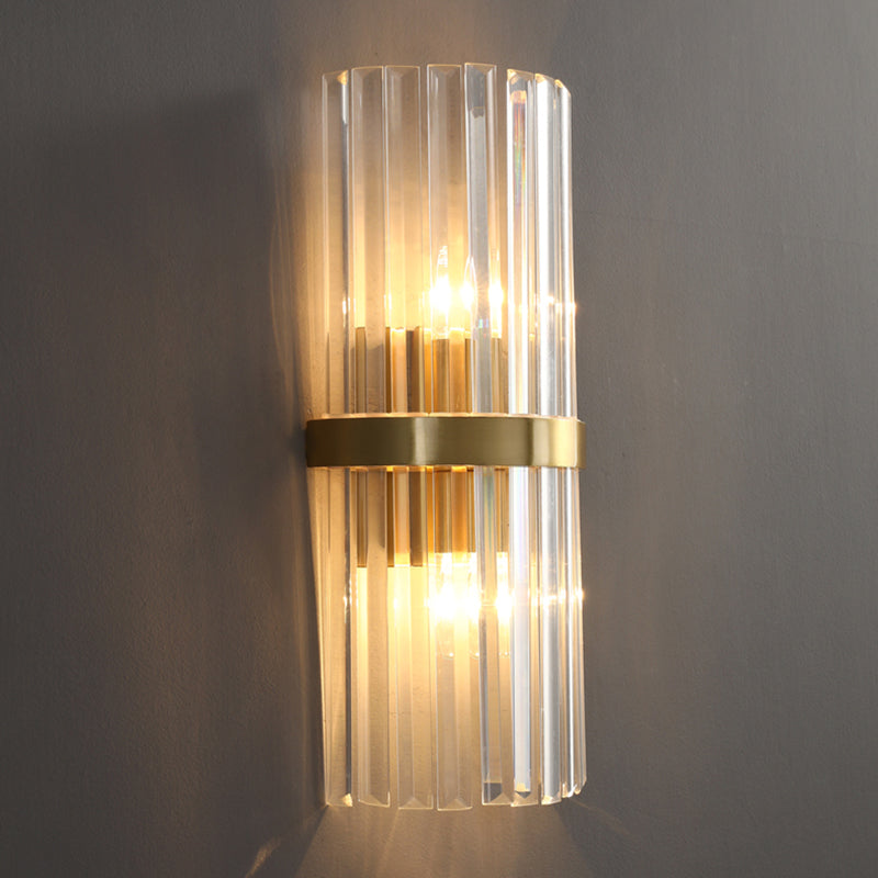 Lámparas de pared de luz de luz de 2 luces de media sombra contemporánea para sala de estar para sala de estar