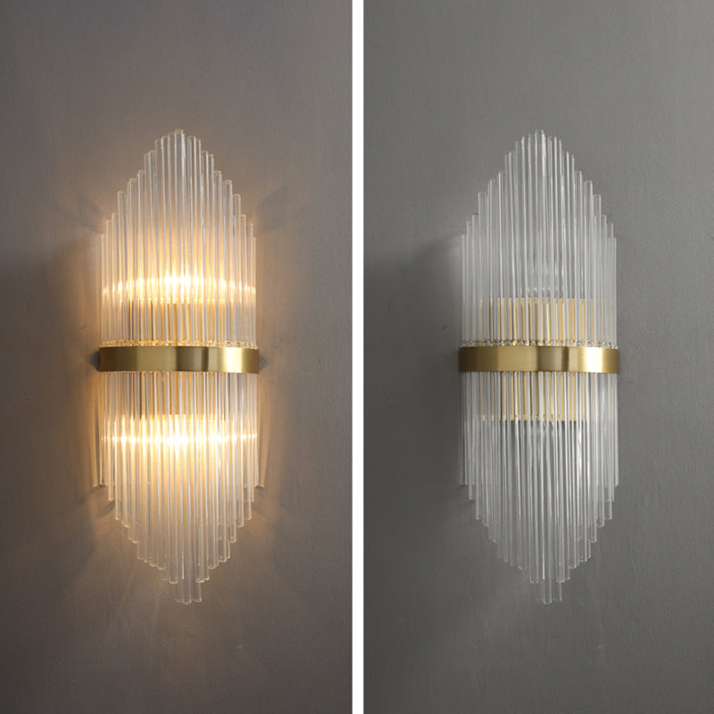 Lámparas de pared de luz de luz de 2 luces de media sombra contemporánea para sala de estar para sala de estar