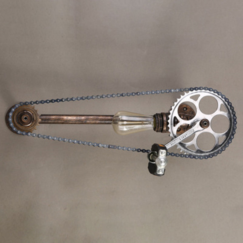 Riegel antike Bronze Eisenwandhalterung Lampe Industriewasserrohrleitungsleuchte