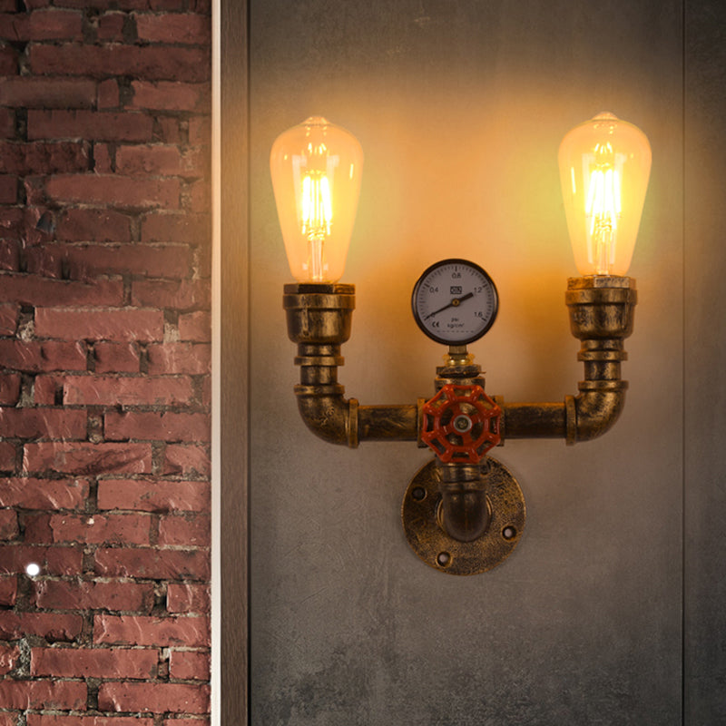 Industrielle Leitungsschatten-Wandmontage licht schmiedeeiseisernder Wandleuchte für Bar