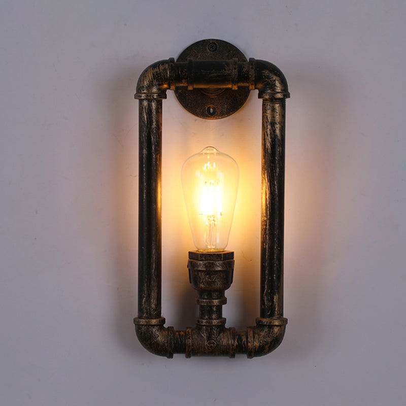 Industrielle Leitungsschatten-Wandmontage licht schmiedeeiseisernder Wandleuchte für Bar