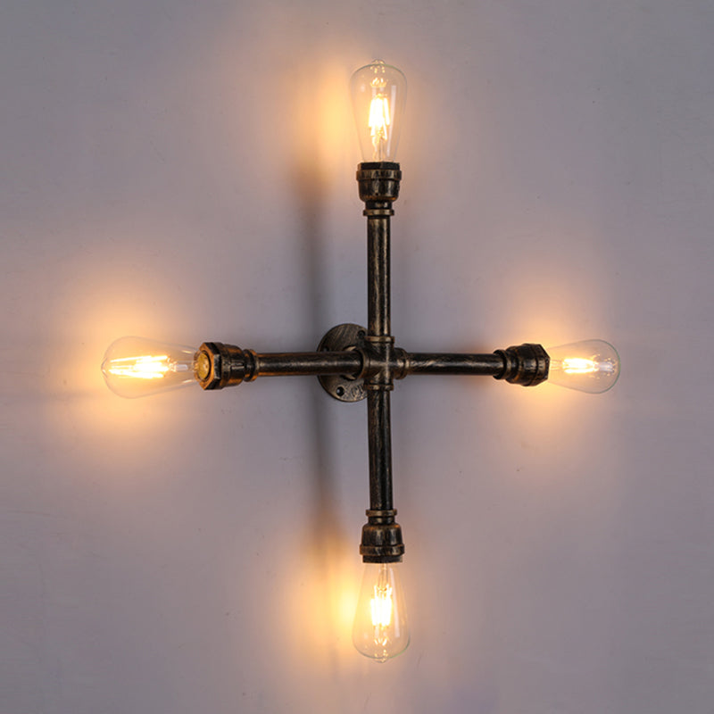 Industrielle Leitungsschatten-Wandmontage licht schmiedeeiseisernder Wandleuchte für Bar