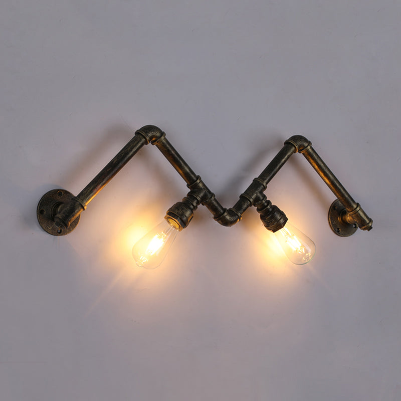 Industrielle Leitungsschatten-Wandmontage licht schmiedeeiseisernder Wandleuchte für Bar