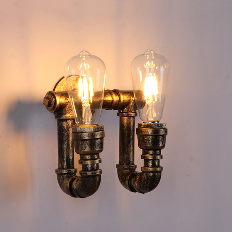 Industrielle Leitungsschatten-Wandmontage licht schmiedeeiseisernder Wandleuchte für Bar