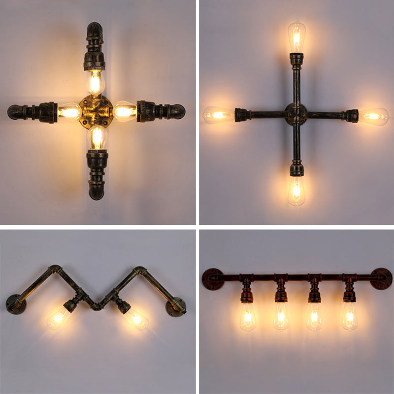Industrielle Leitungsschatten-Wandmontage licht schmiedeeiseisernder Wandleuchte für Bar