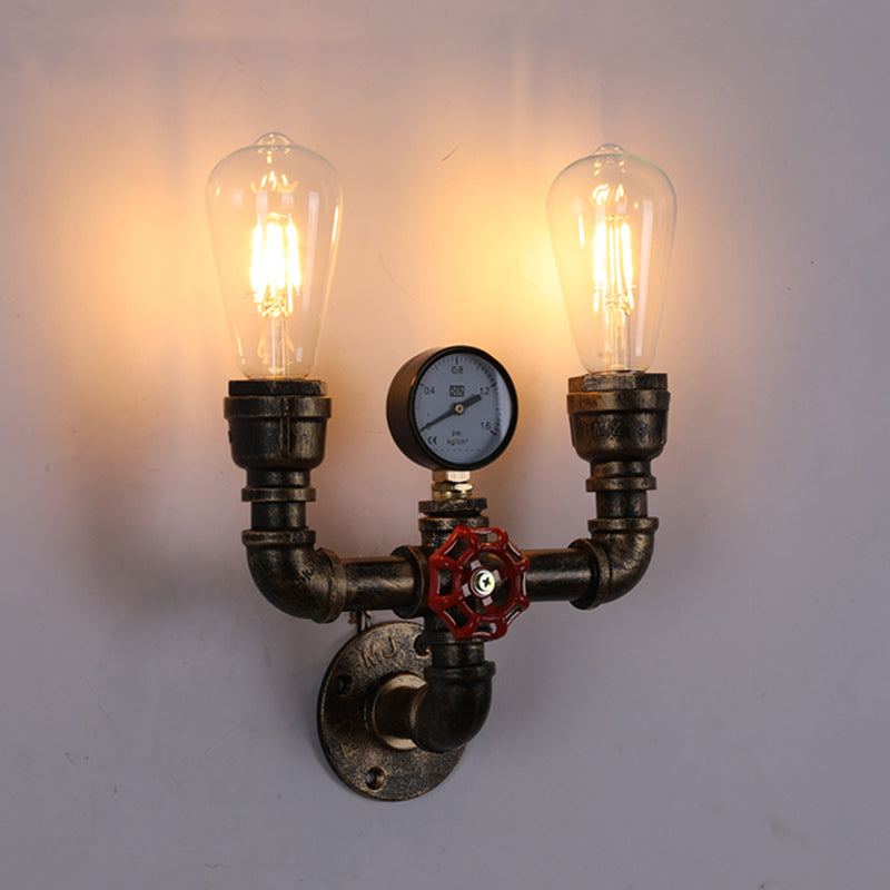 Industrielle Leitungsschatten-Wandmontage licht schmiedeeiseisernder Wandleuchte für Bar