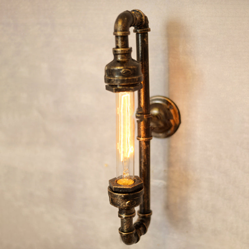 Lámpara de agua de agua de pared de estilo industrial de hierro forjado para el pasillo para el pasillo