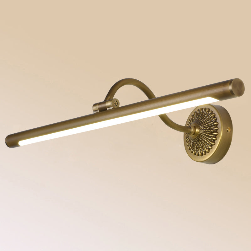 Mid Century Modern Cylindrical Wall Mounted Light Fixture Copper Wall Mount Lighting for Bathroom