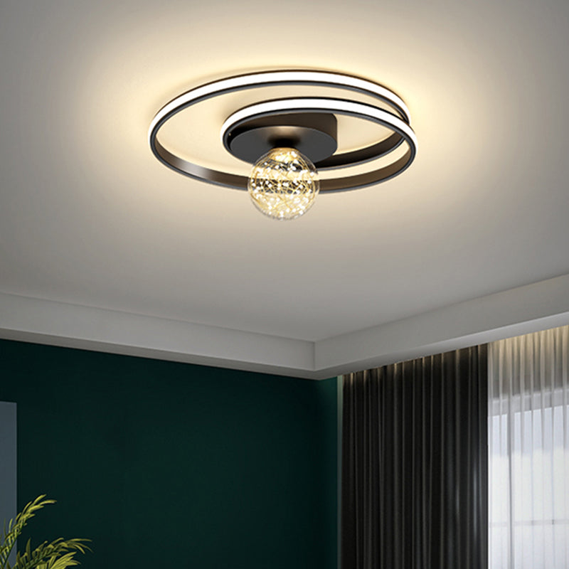 Lámpara de techo de montaje empotrado circular de estilo minimalista moderno Luces de techo de montaje empotrado de metal