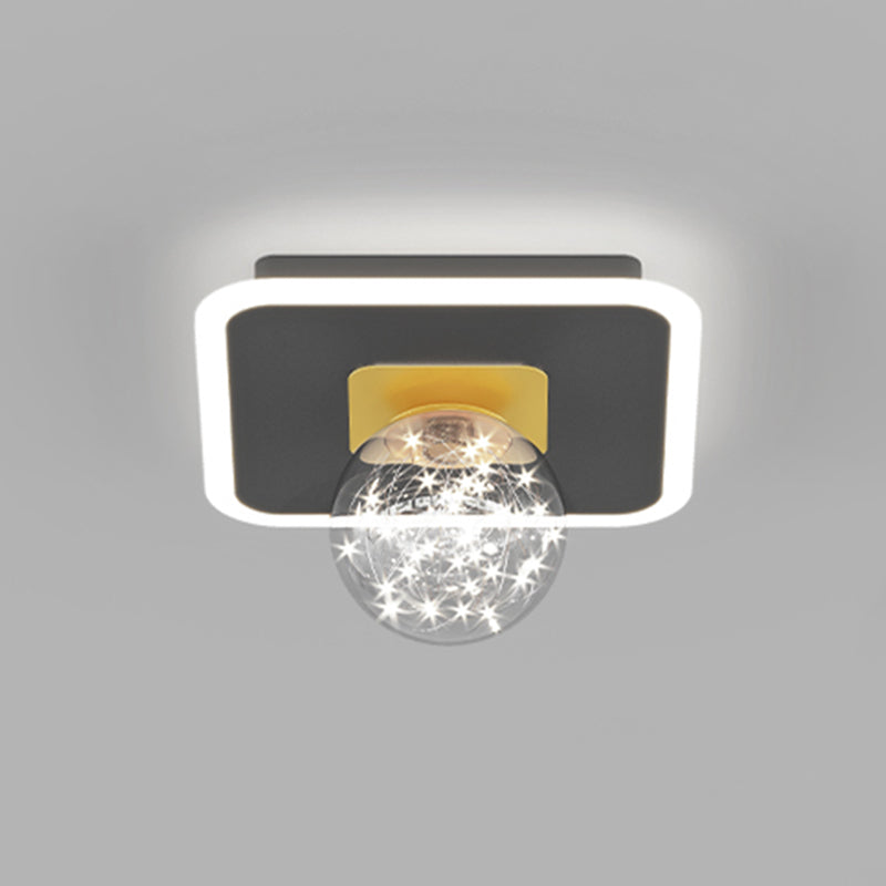 Moderner, minimalistischer, sphärischer, bündig montierter Deckenleuchter aus Glas, bündig montierter Deckenleuchter