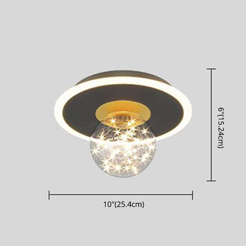 Moderner, minimalistischer, sphärischer, bündig montierter Deckenleuchter aus Glas, bündig montierter Deckenleuchter