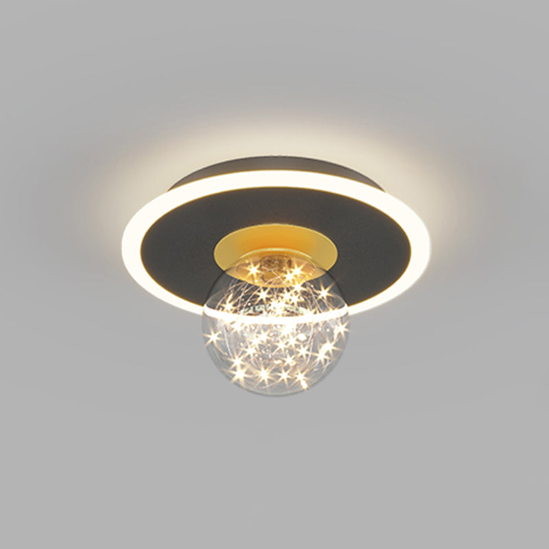 Moderner, minimalistischer, sphärischer, bündig montierter Deckenleuchter aus Glas, bündig montierter Deckenleuchter