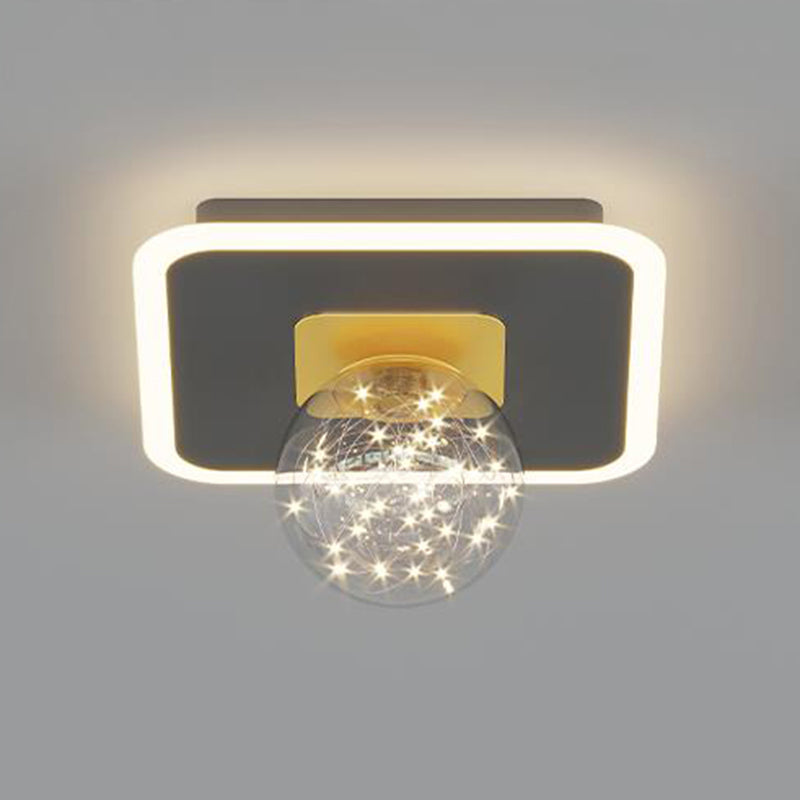 Moderner, minimalistischer, sphärischer, bündig montierter Deckenleuchter aus Glas, bündig montierter Deckenleuchter