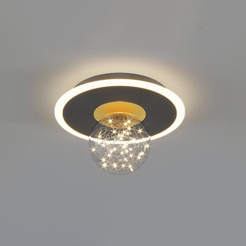 Moderner, minimalistischer, sphärischer, bündig montierter Deckenleuchter aus Glas, bündig montierter Deckenleuchter