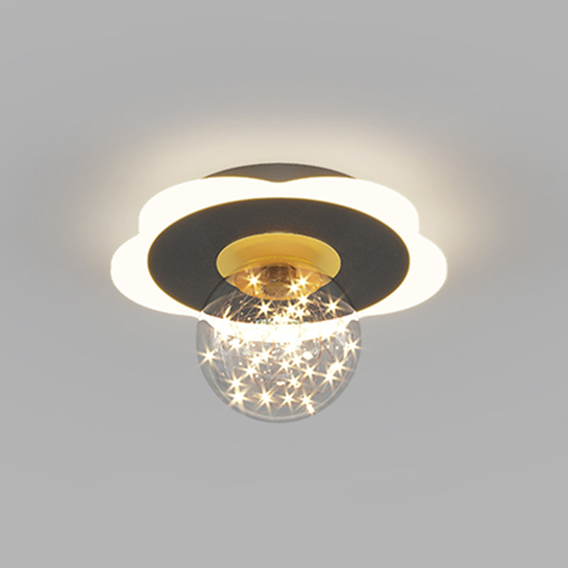 Moderner, minimalistischer, sphärischer, bündig montierter Deckenleuchter aus Glas, bündig montierter Deckenleuchter