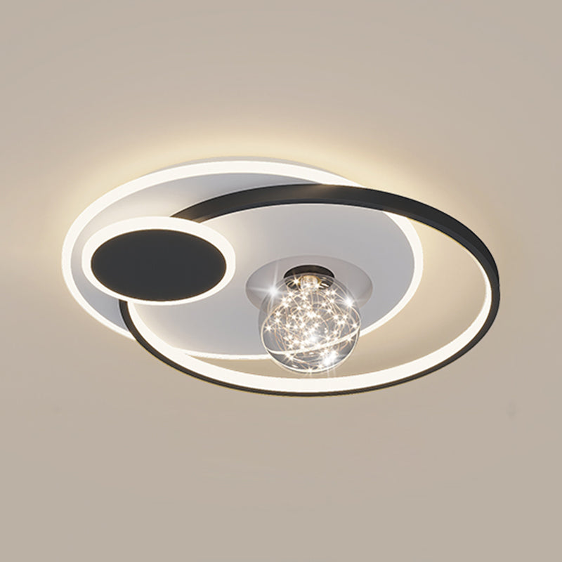 Modern Luxury Style Geometric Flush Mount Ceiling Chandelier Metal Flush Mount Light Fixtures for Living Room