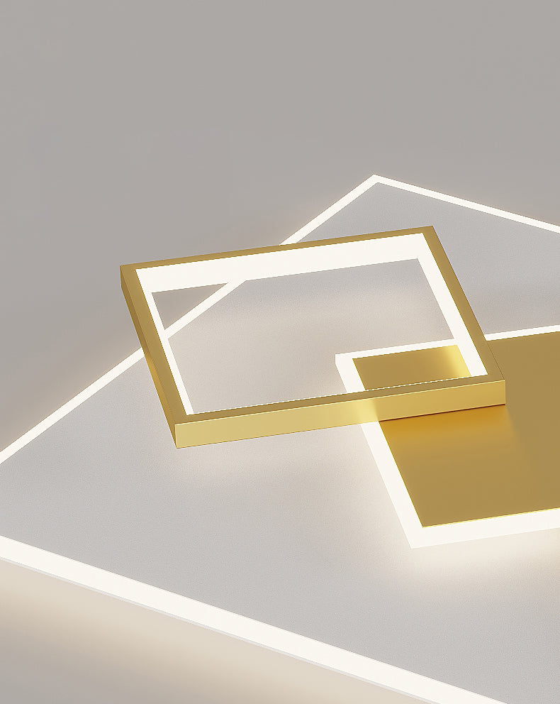 Modern Luxury Style Geometric Flush Mount Ceiling Chandelier Metal Flush Mount Light Fixtures for Living Room