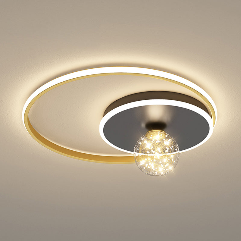 Modern Minimalist Style Geometric Flush Mount Ceiling Light Fixture Metal Flushmount Ceiling Lamp