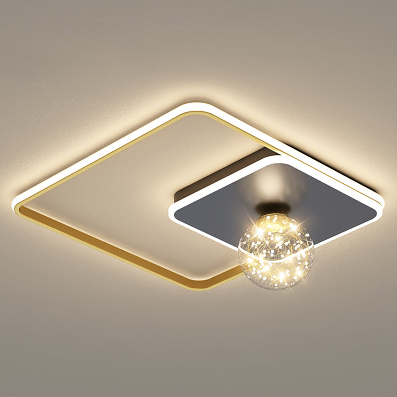 Modern Minimalist Style Geometric Flush Mount Ceiling Light Fixture Metal Flushmount Ceiling Lamp