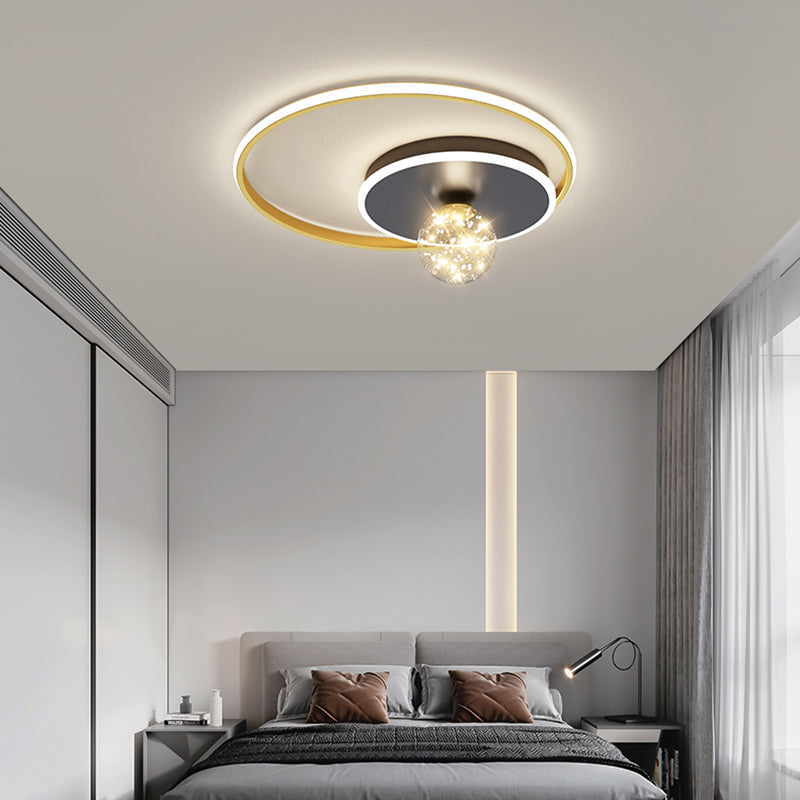 Modern Minimalist Style Geometric Flush Mount Ceiling Light Fixture Metal Flushmount Ceiling Lamp