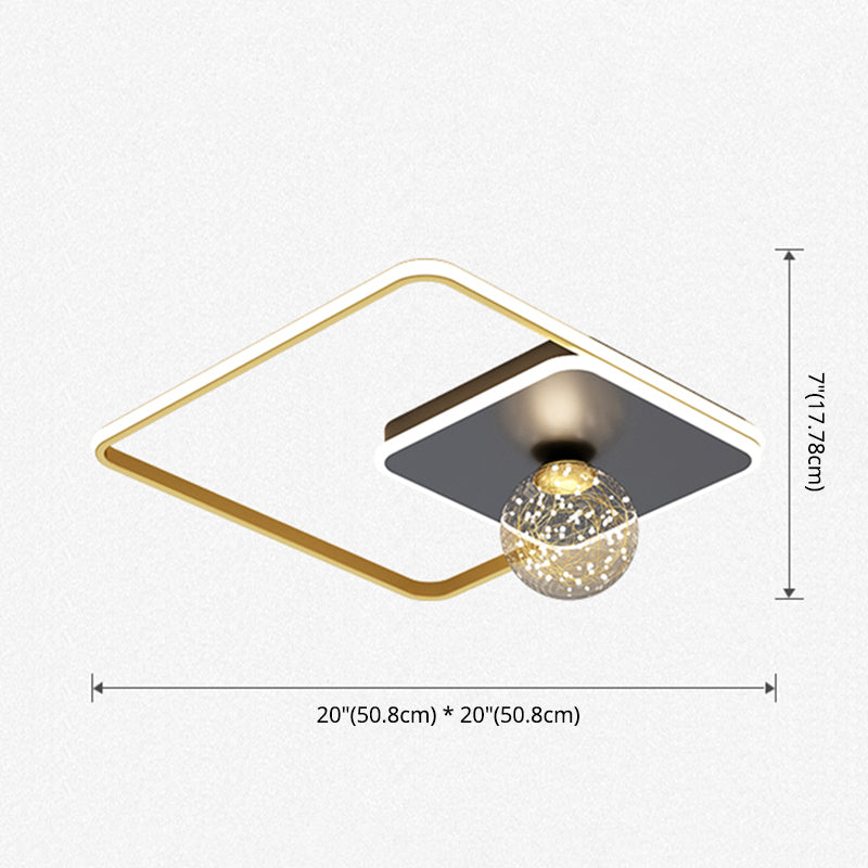 Modern Minimalist Style Geometric Flush Mount Ceiling Light Fixture Metal Flushmount Ceiling Lamp