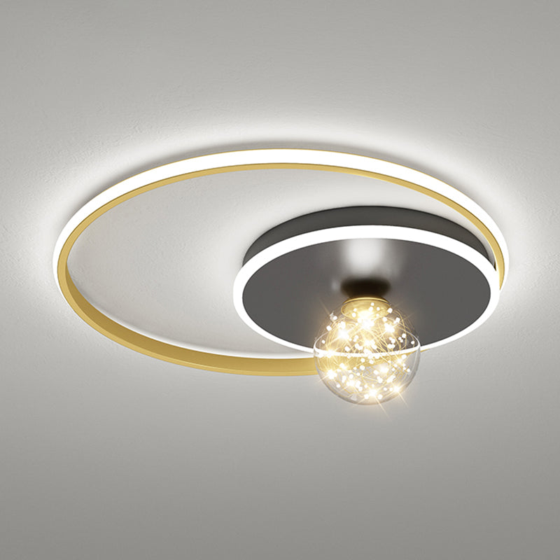 Modern Minimalist Style Geometric Flush Mount Ceiling Light Fixture Metal Flushmount Ceiling Lamp