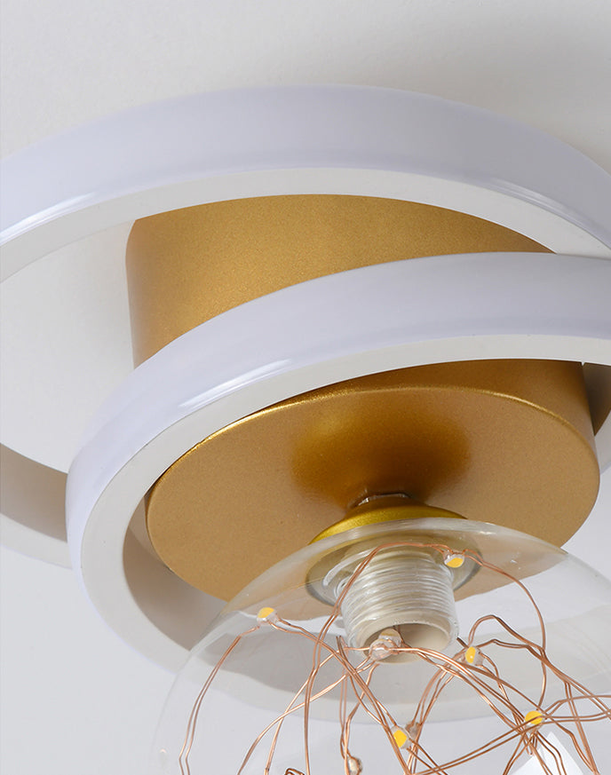 Modern Luxury Style Spherical Flush Mount Ceiling Light Fixtures Glass Ceiling Mount Chandelier