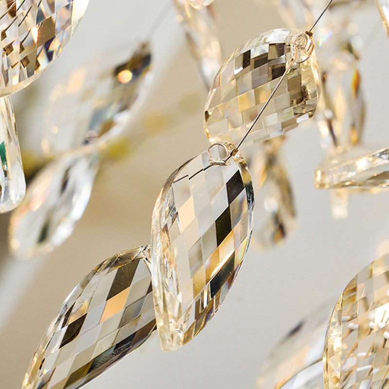 Branches Shaped French Style Crystal Pendant Light Multi-lights Dining Room Lighting Fixture with 17.7" Suspension Chain
