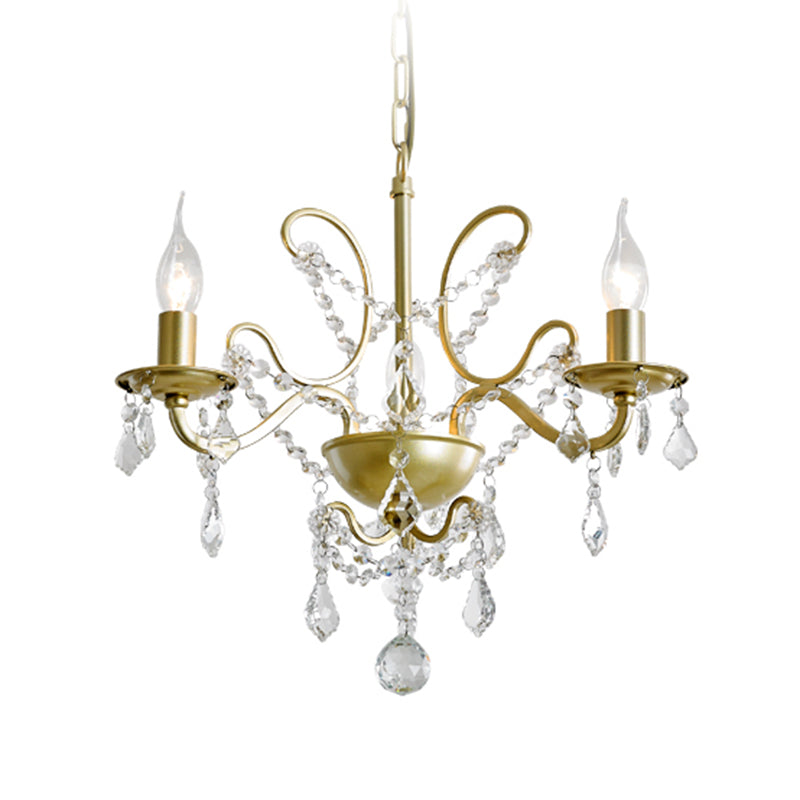 K9 Crystal Drops Candlestick Chandelier Lights Vintage Rustic Style Lighting Pendant for Living Room