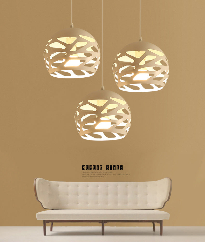 Ronde 3 lichte cluster hanger moderne stijl metalen eetkamer hangend lichtarmatuur in wit