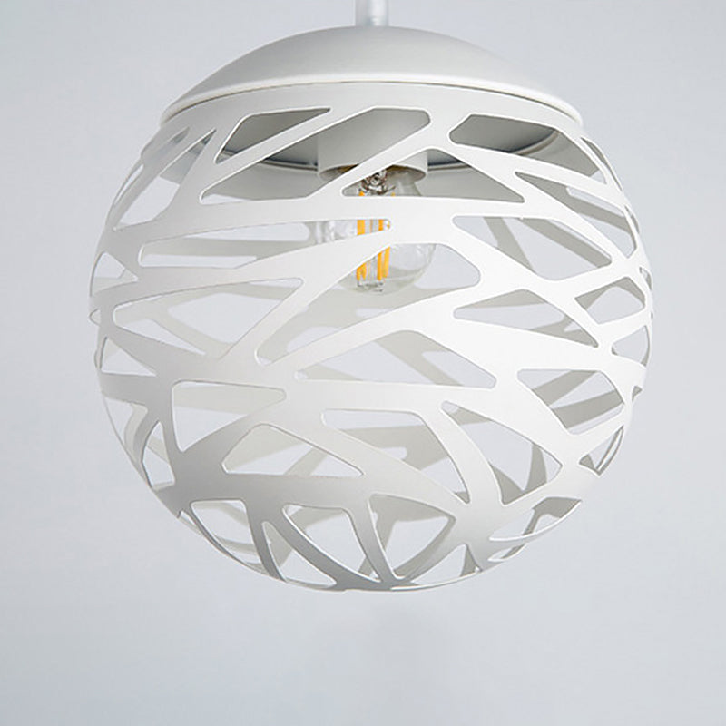 Luz de colgante colgante global estilo minimalista de metal blanco accesorio de iluminación colgante