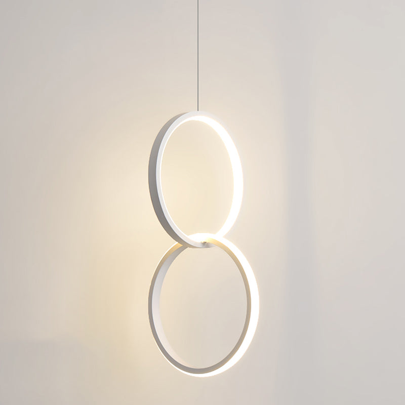 Circulair acryl LED hanglamp in modern beknopte stijl smeedijzeren hangend licht voor eetkamer