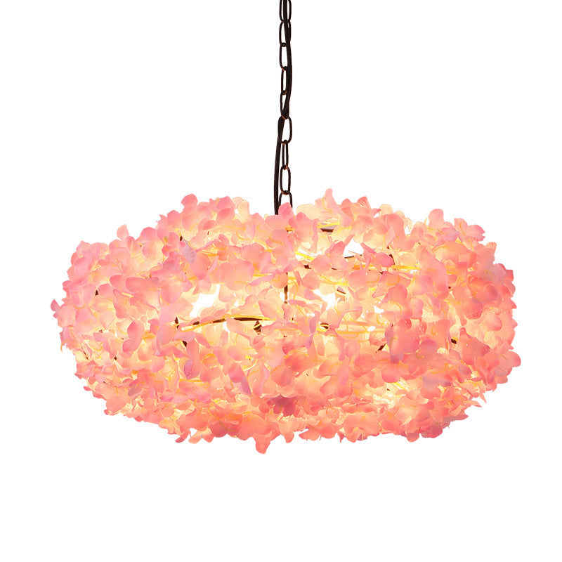 3-lichts moderne stijl bloemen hangen licht roze creatieve verlichting hanger voor coffeeshop