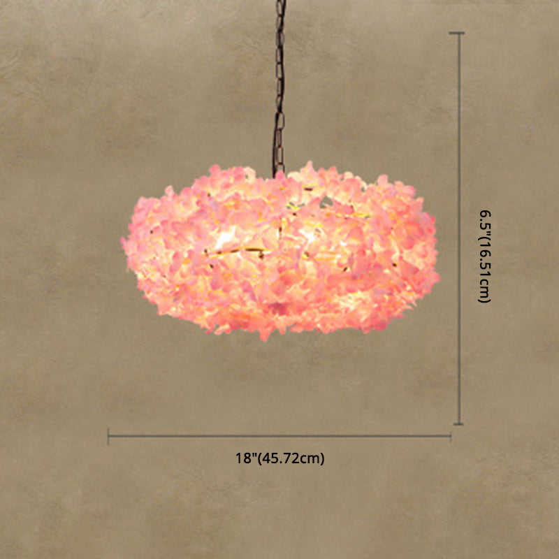 3-lichts moderne stijl bloemen hangen licht roze creatieve verlichting hanger voor coffeeshop
