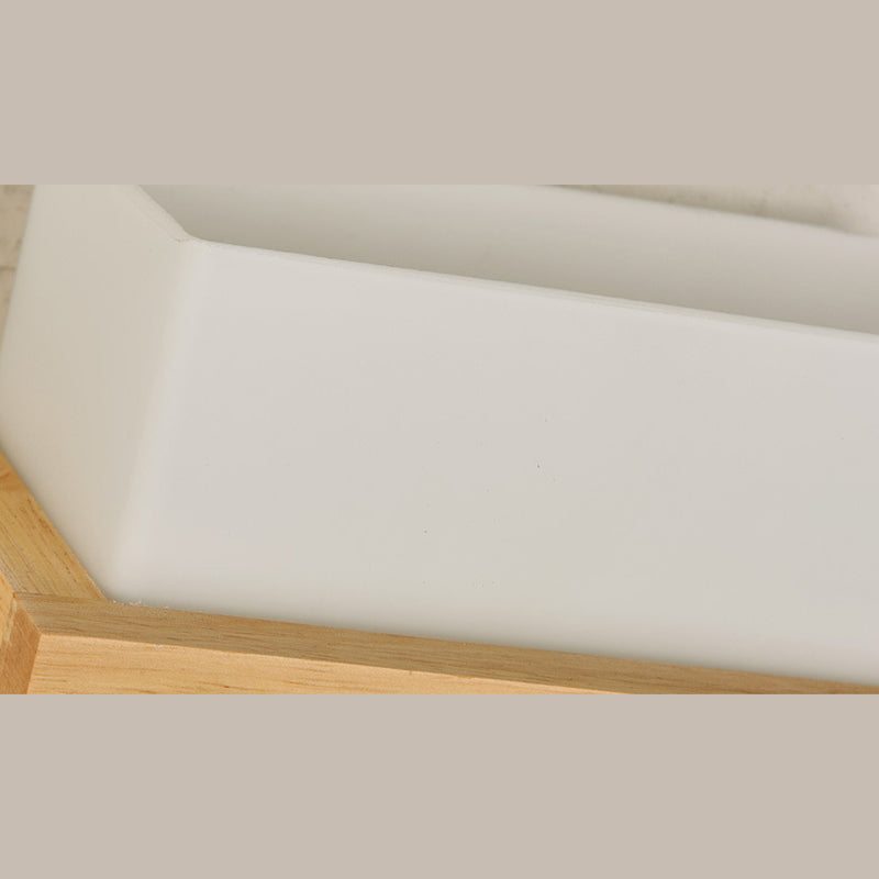 Square Wall Mounted Lamp Modern Simplicity Wood Wall Mount Lamp for Living Room