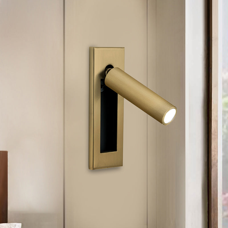 Lámpara de lectura rotatable de la pared de la pared del estilo de simplicidad dorada