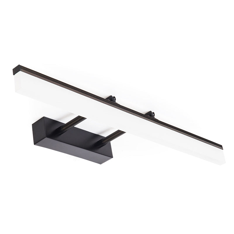 Simplicité Mirror de vanité allongée lumineuses luminaires muraux acryliques pour salle de bain