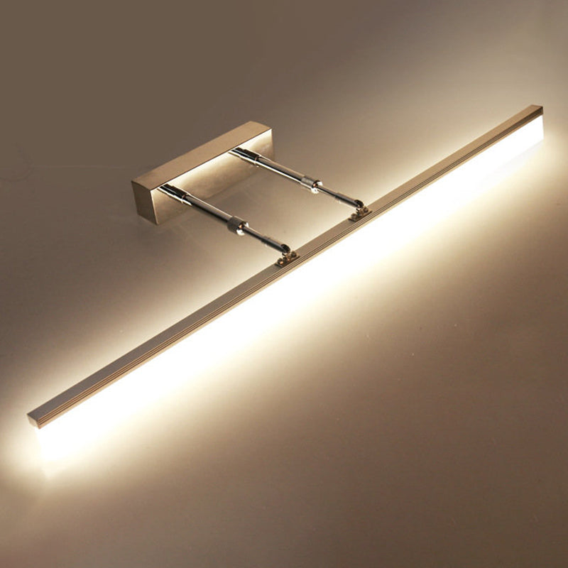 Simplicité Mirror de vanité allongée lumineuses luminaires muraux acryliques pour salle de bain