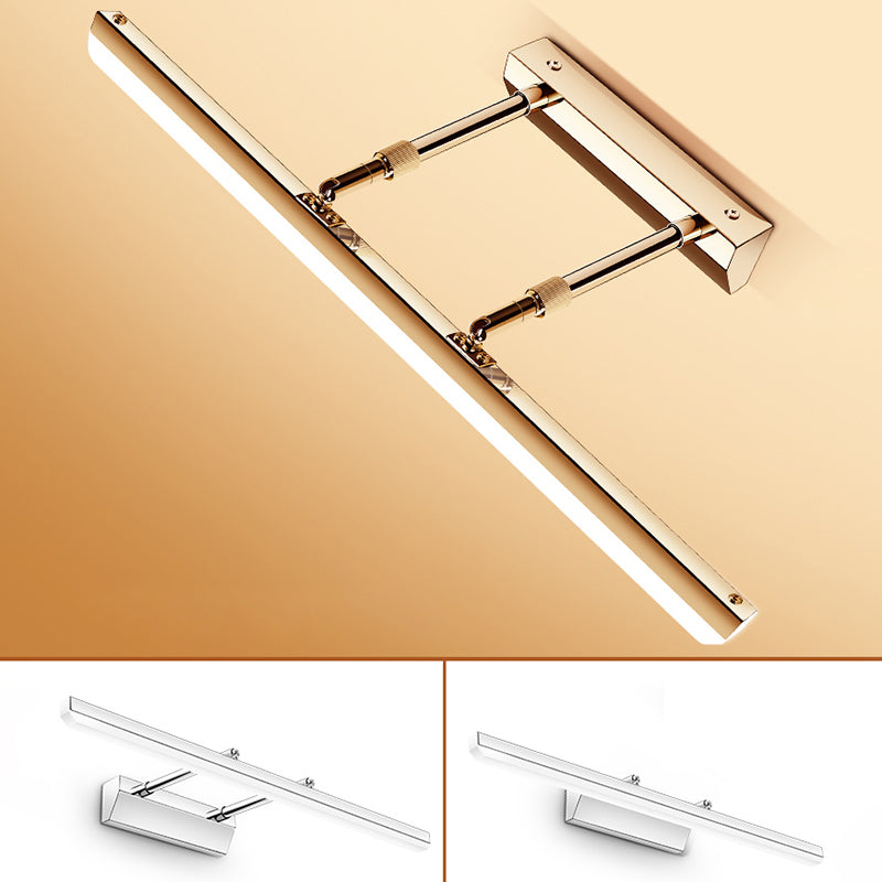 Simplicité Mirror de vanité allongée lumineuses luminaires muraux acryliques pour salle de bain